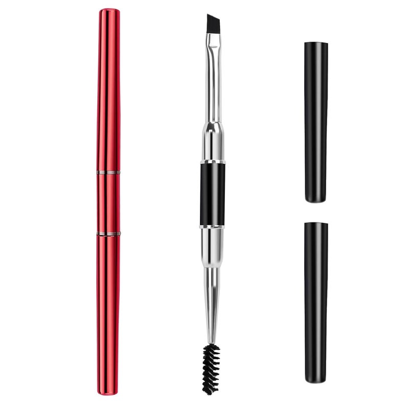 Unaone Eyebrow Brush - 2 PCS Professional Dual-Ended Angled Eye Brow Brush Applicator For Shaping and Filling Brows Lash Eyeliner - Image 1